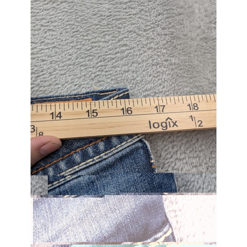 Rock Revival Womens Bootcut Jeans Blue Medium Wash Denim Embroidered Studded - Picture 11 of 16